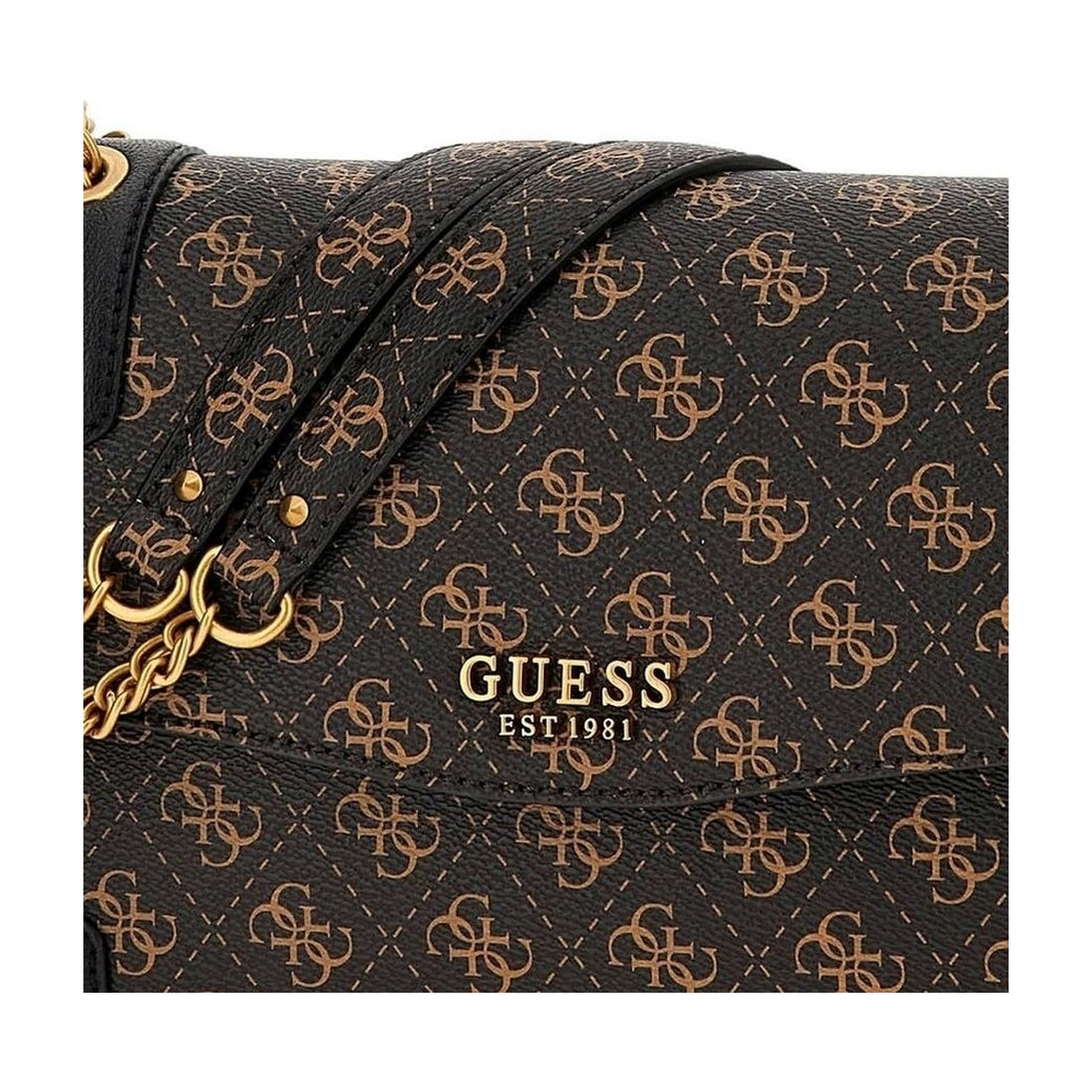 Guess womens brown logo ajiona trpl comptmt crossbody | Vilbury London