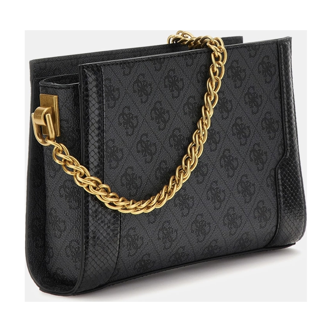 Guess womens coal logo, black ajiona trpl comptmt crossbody | Vilbury London