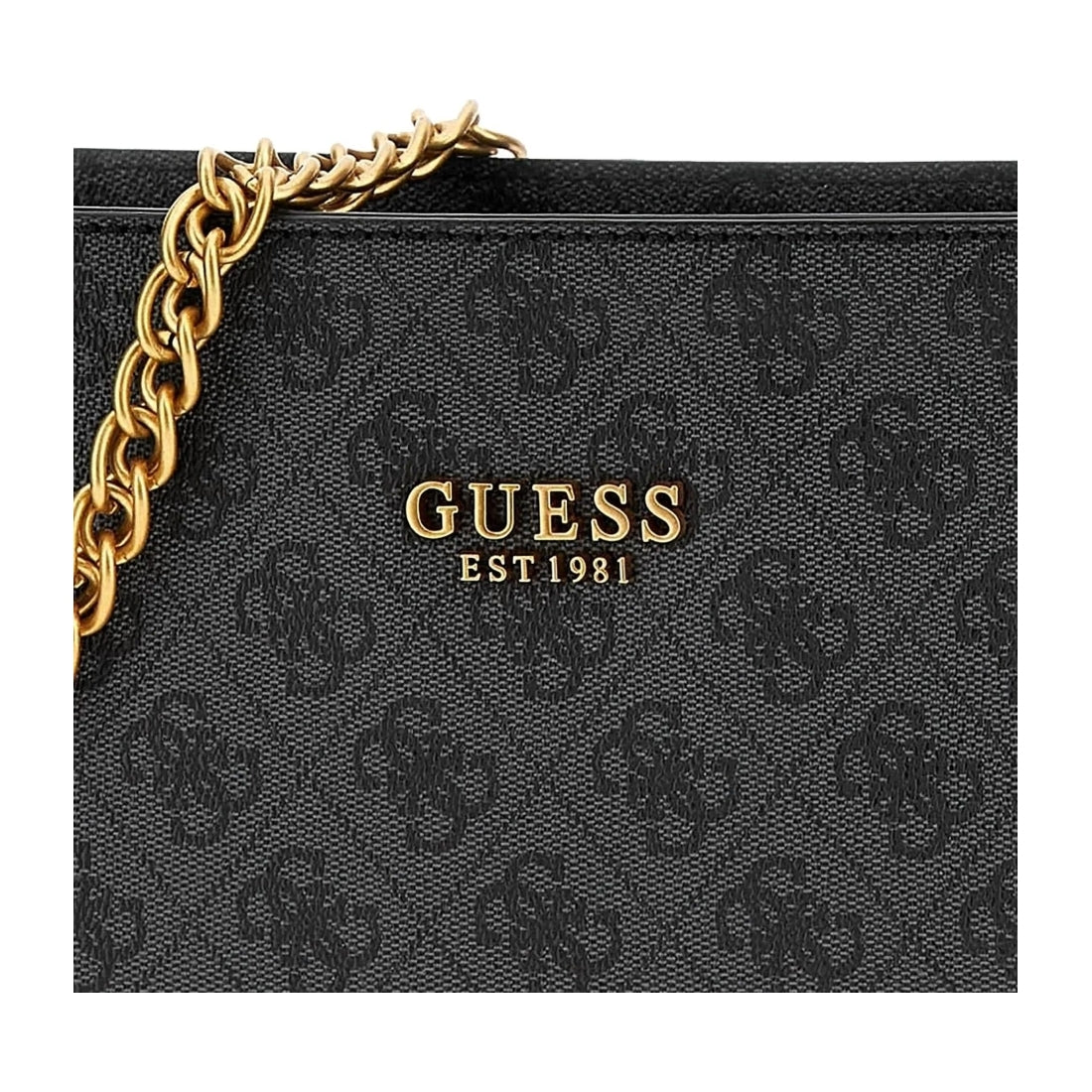 Guess womens coal logo, black ajiona trpl comptmt crossbody | Vilbury London