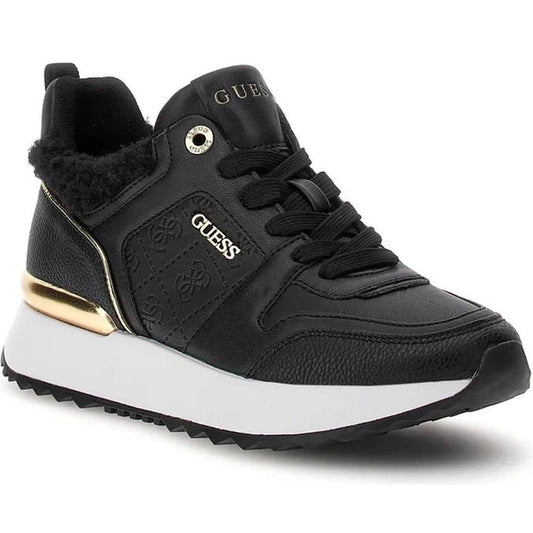 Guess womens black active lady trainers | Vilbury London