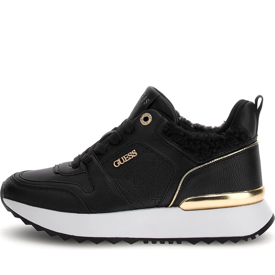 Guess womens black active lady trainers | Vilbury London