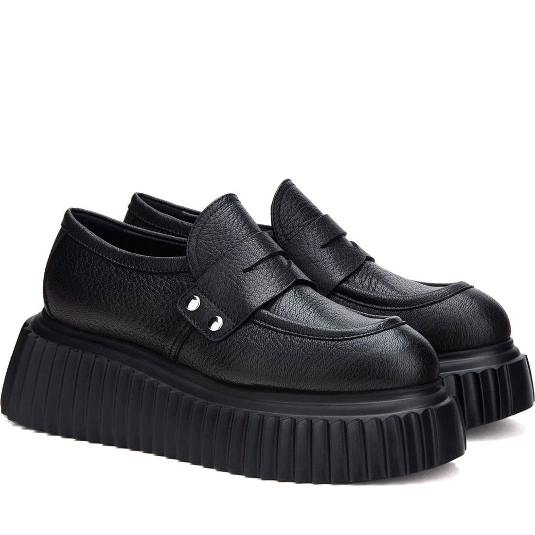 AGL womens black dany loafers | Vilbury London