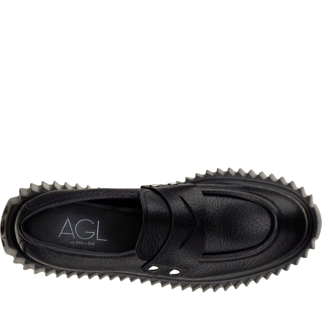 AGL womens black dany loafers | Vilbury London