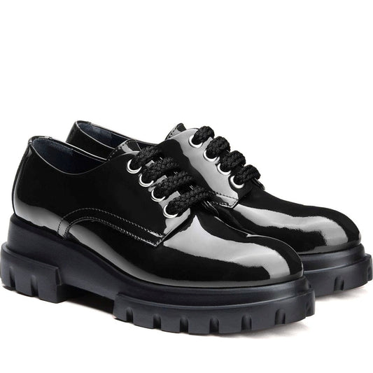 AGL womens black maxine lace up formal | Vilbury London