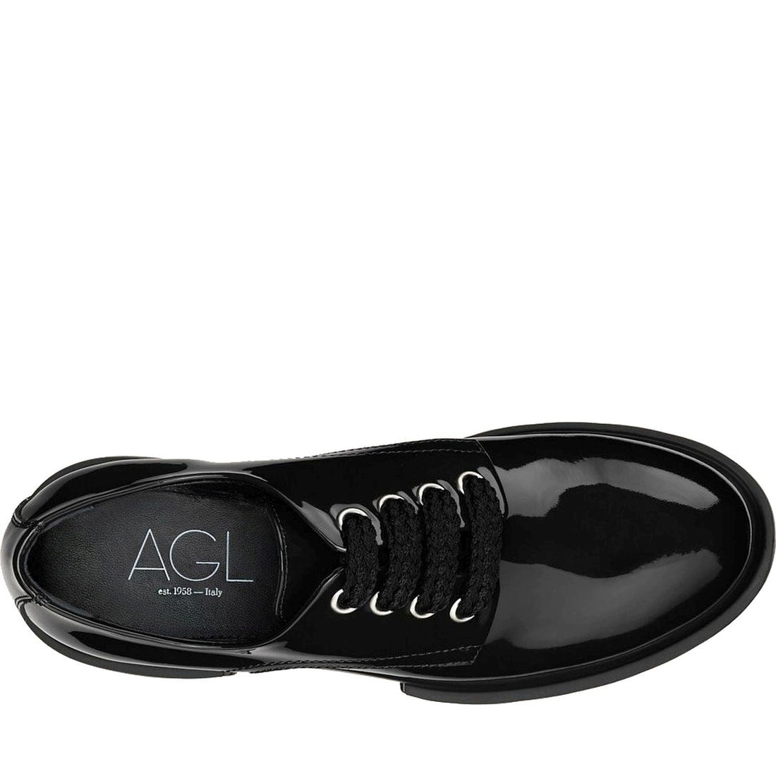 AGL womens black maxine lace up formal | Vilbury London