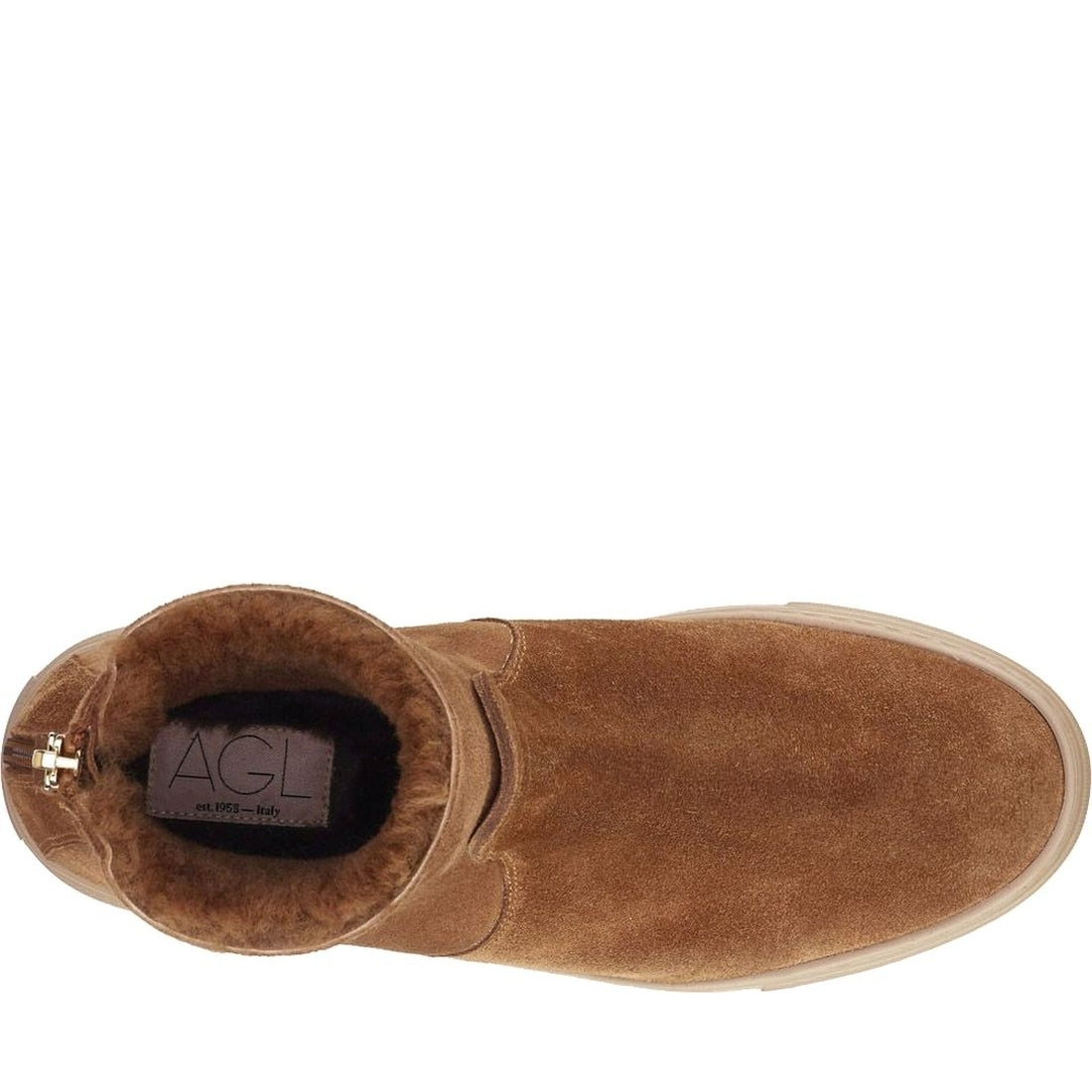 AGL womens brown meghan warm booties | Vilbury London