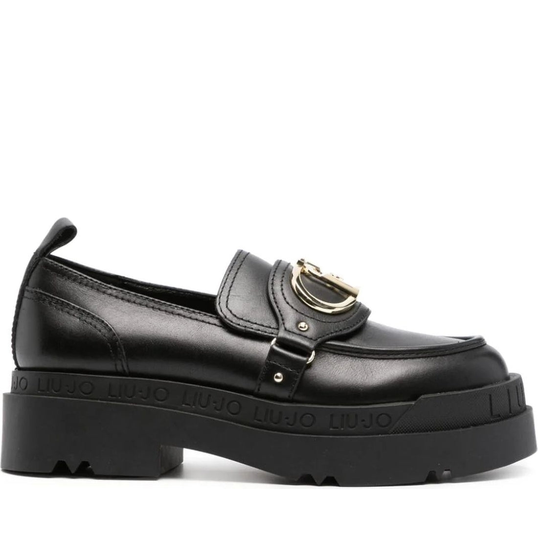 Liu Jo womens black love 41 loafer | Vilbury London