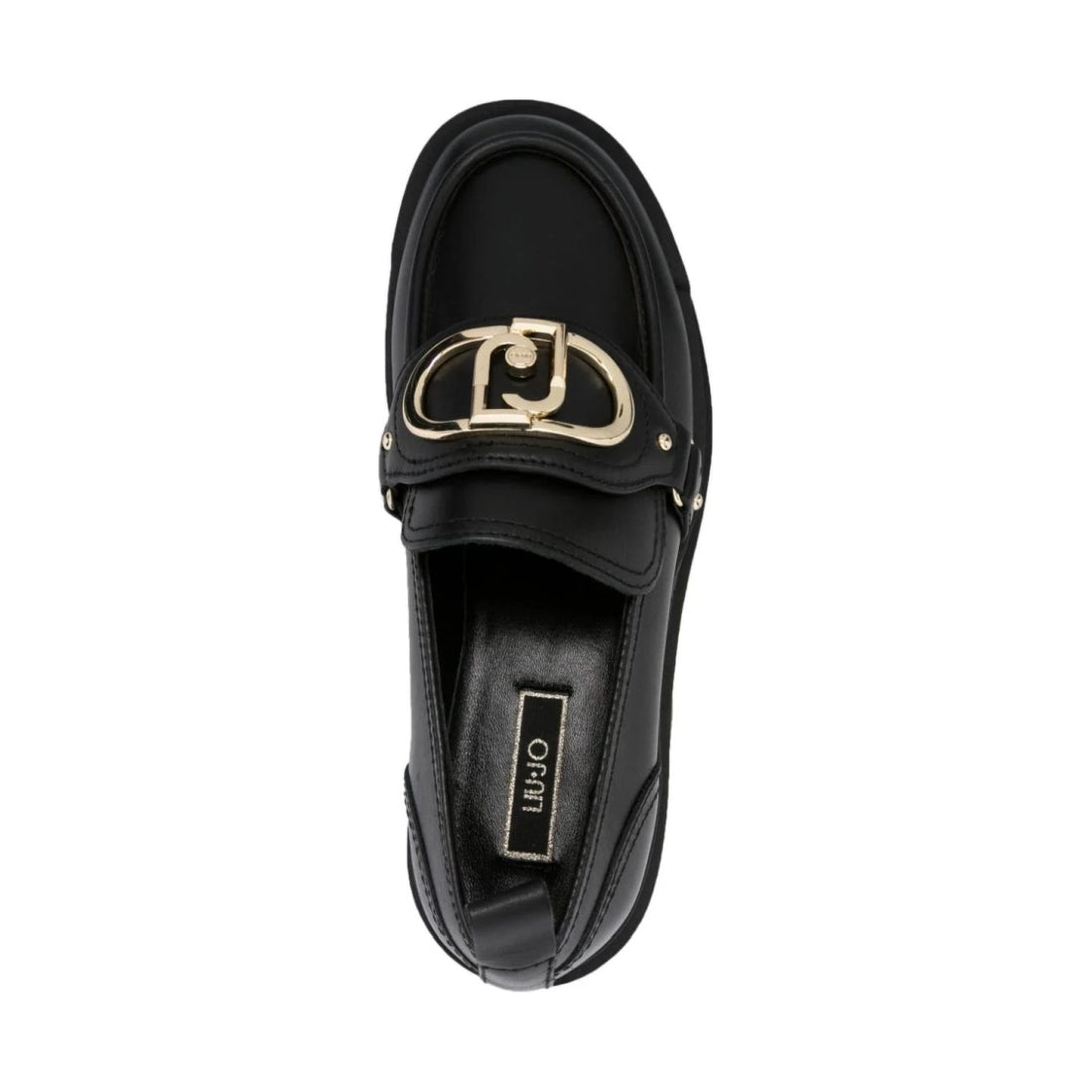 Liu Jo womens black love 41 loafer | Vilbury London