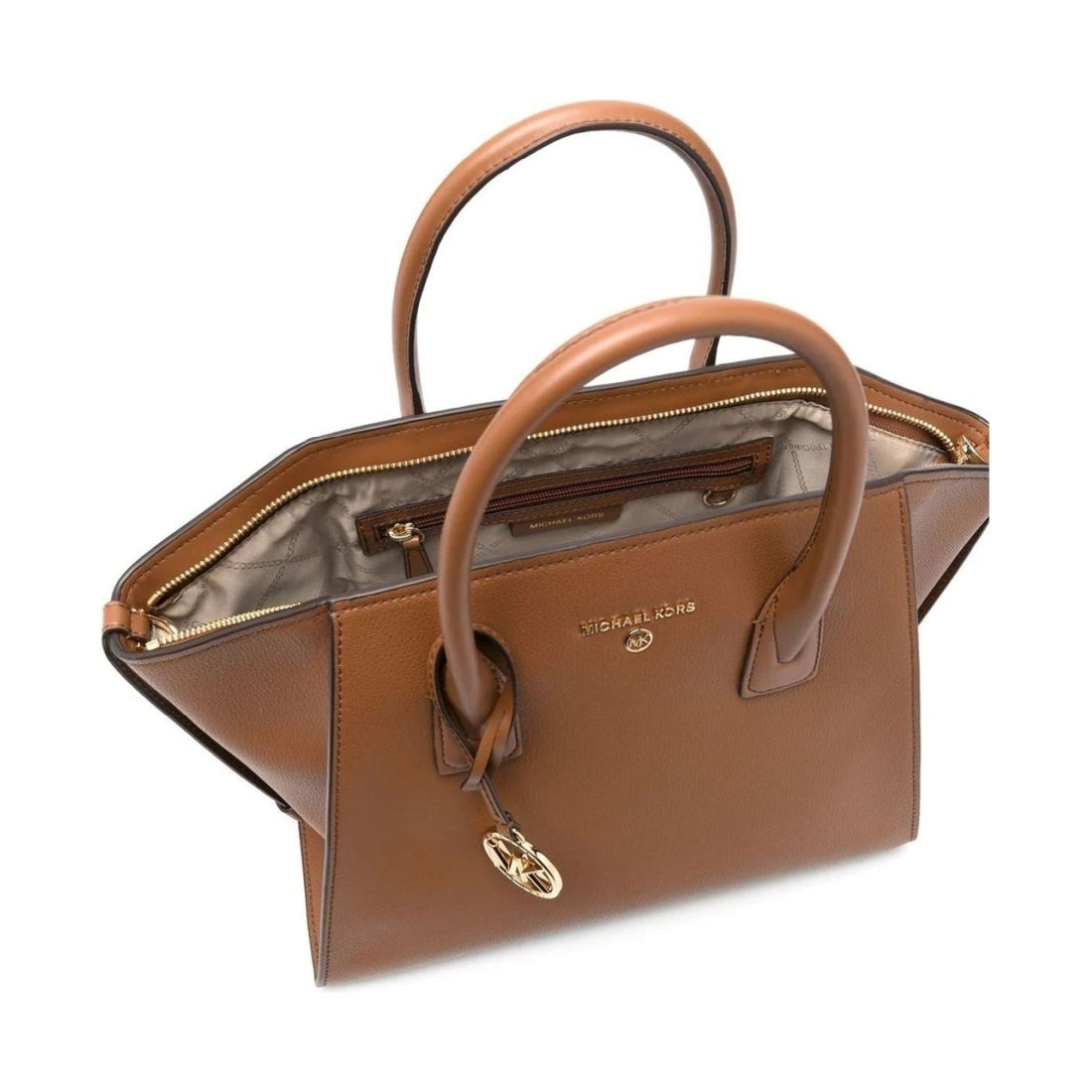 Michael Kors womens luggage lg top-zip satchel | Vilbury London