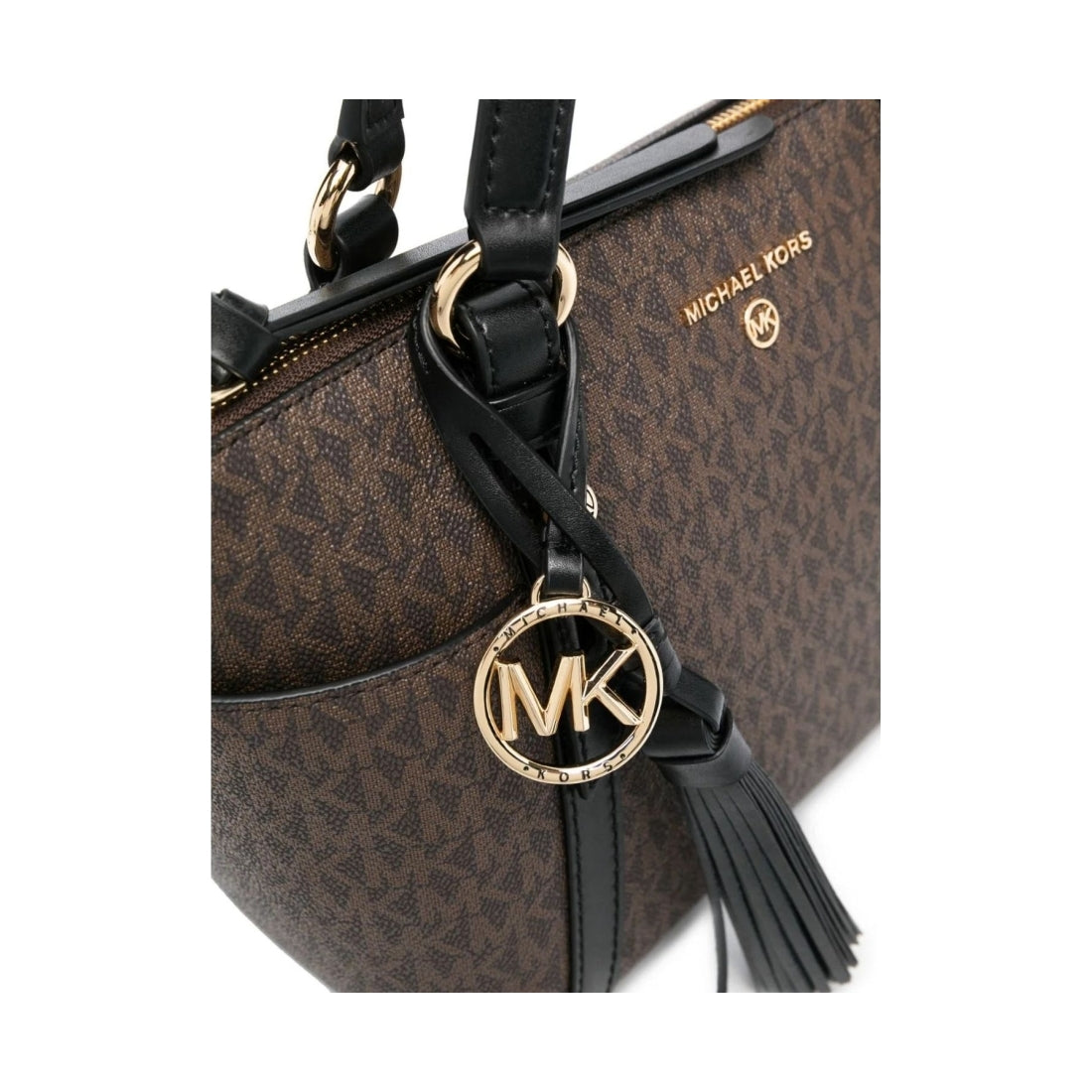 Michael Kors womens brown, blk sm conv top-zip tote | Vilbury London