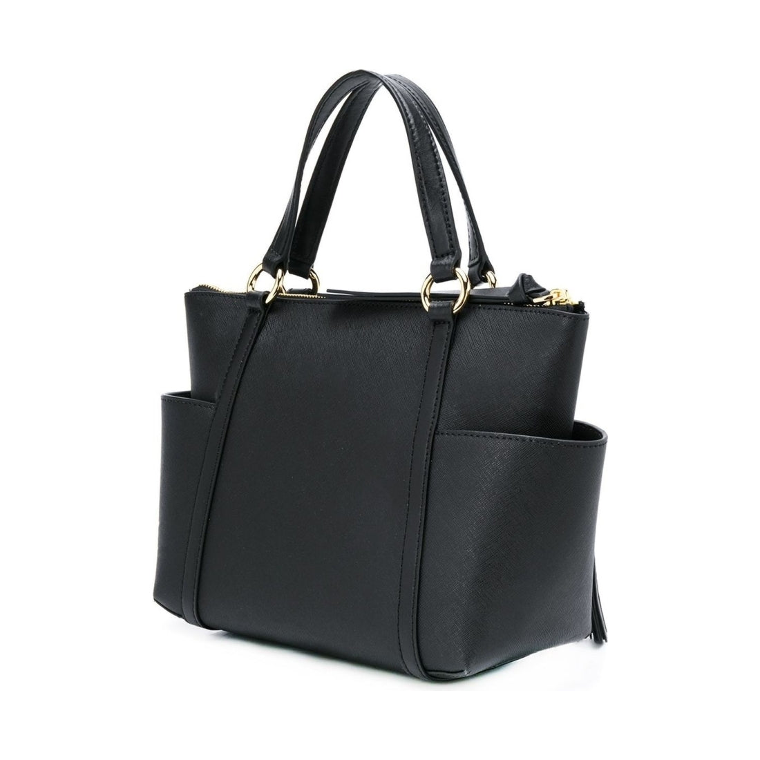 Michael Kors womens black sm conv top-zip tote | Vilbury London