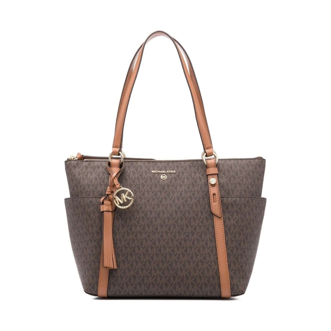 Michael Kors womens brn, acorn md top-zip tote | Vilbury London