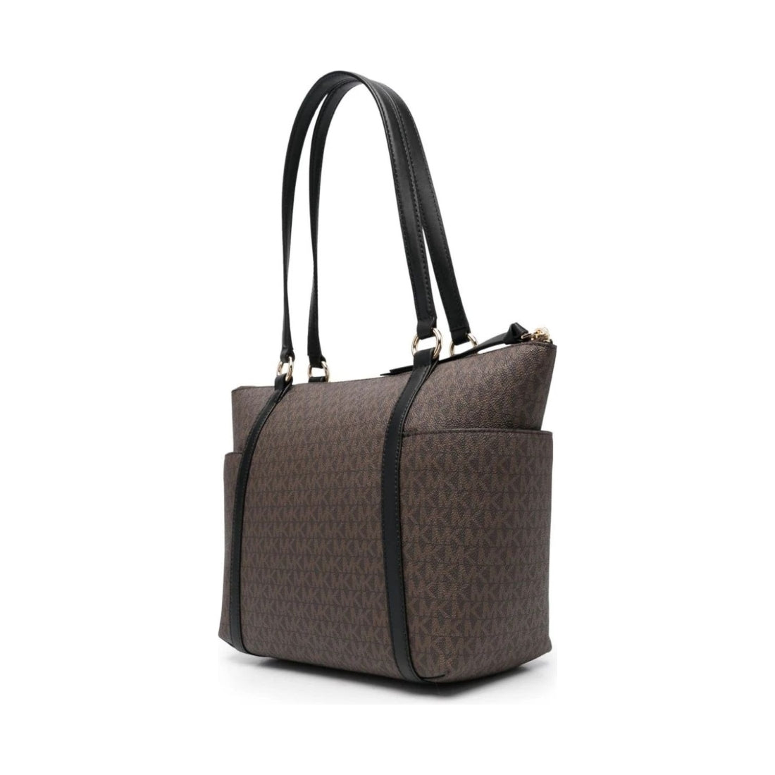 Michael Kors womens brown, blk md top-zip tote | Vilbury London