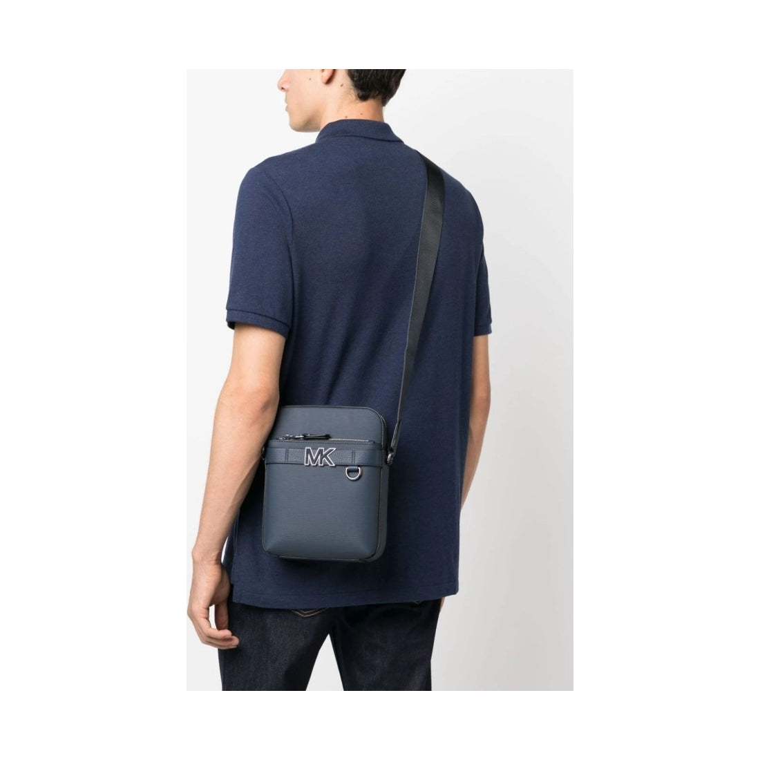 Michael Kors mens navy flight bag | Vilbury London