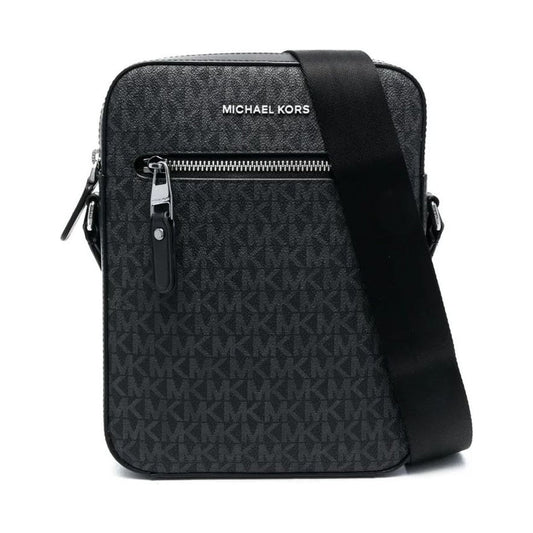 Michael Kors mens black flight bag | Vilbury London
