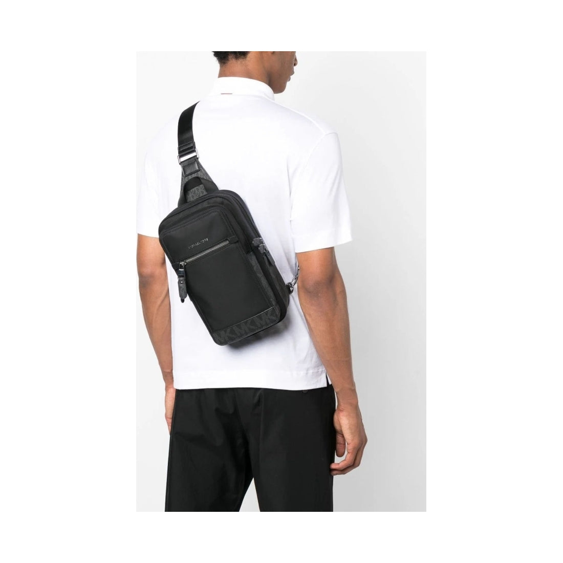 Michael Kors mens black sport slingpack backpack | Vilbury London