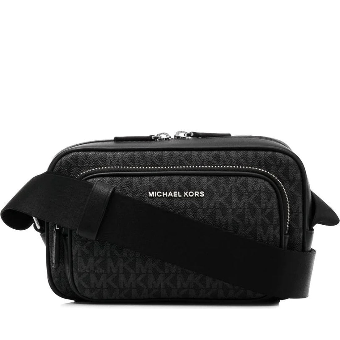 Michael Kors mens black camera bag with pouch | Vilbury London