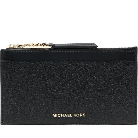 Michael Kors womens black lg zip card case | Vilbury London