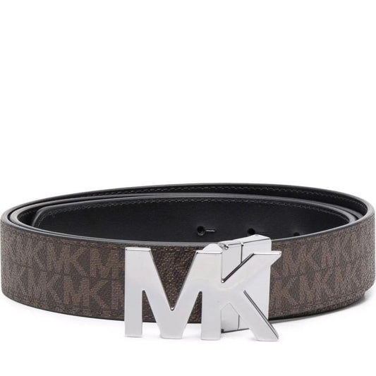 Michael Kors mens brn, blk 34mm mk buc belt | Vilbury London