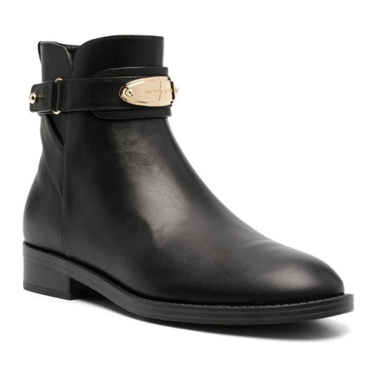 Michael Kors womens black darcy flat bootie | Vilbury London