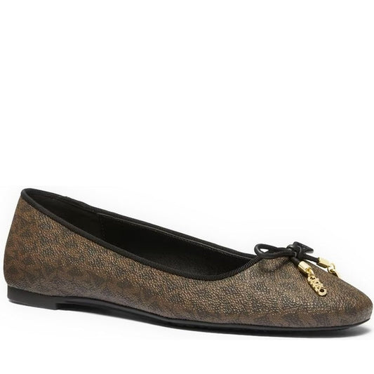 Michael Kors womens brown nori flat | Vilbury London