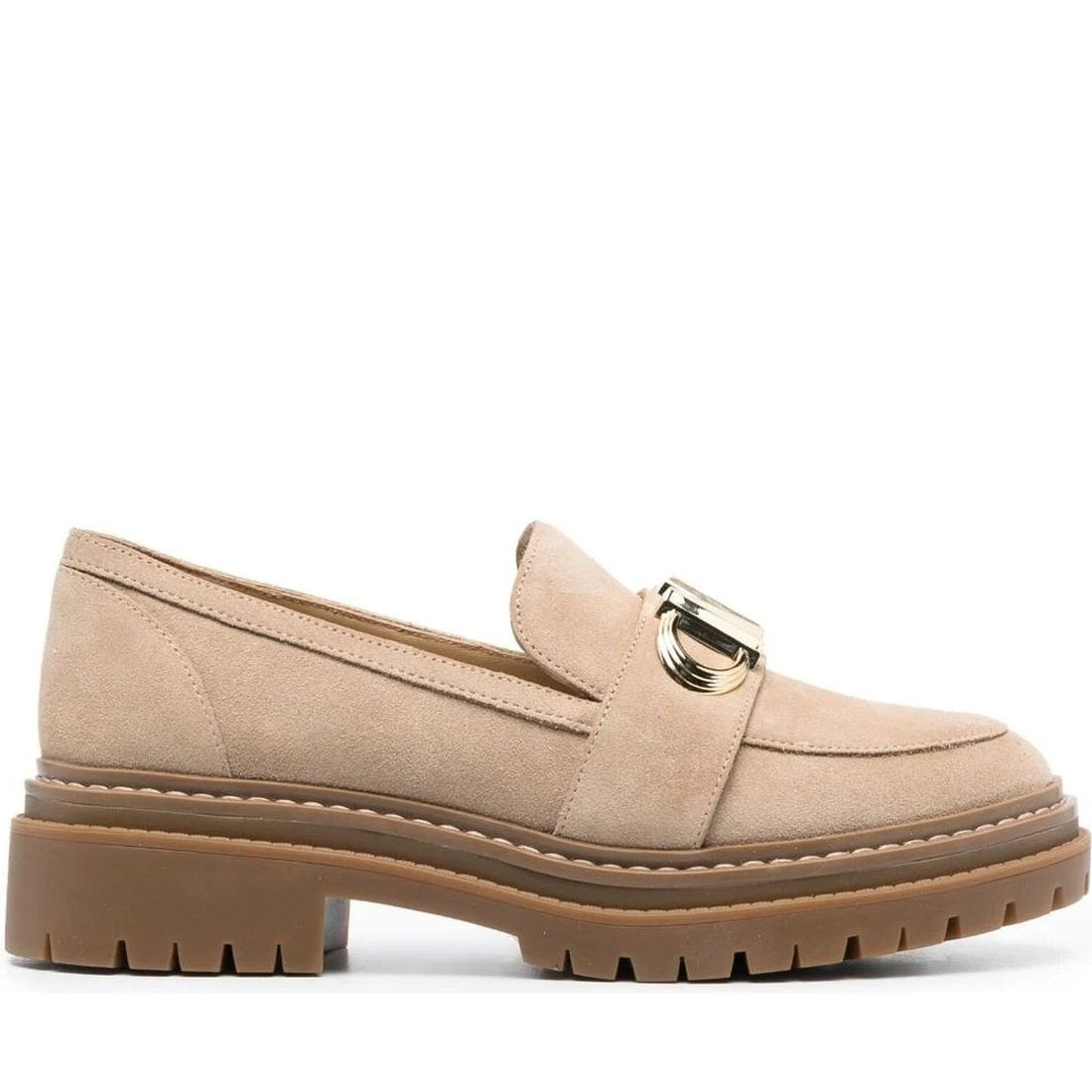 Michael Kors womens camel parker lug loafer | Vilbury London