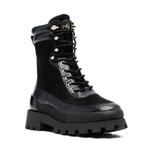 Michael Kors womens black rowan lace up bootie | Vilbury London