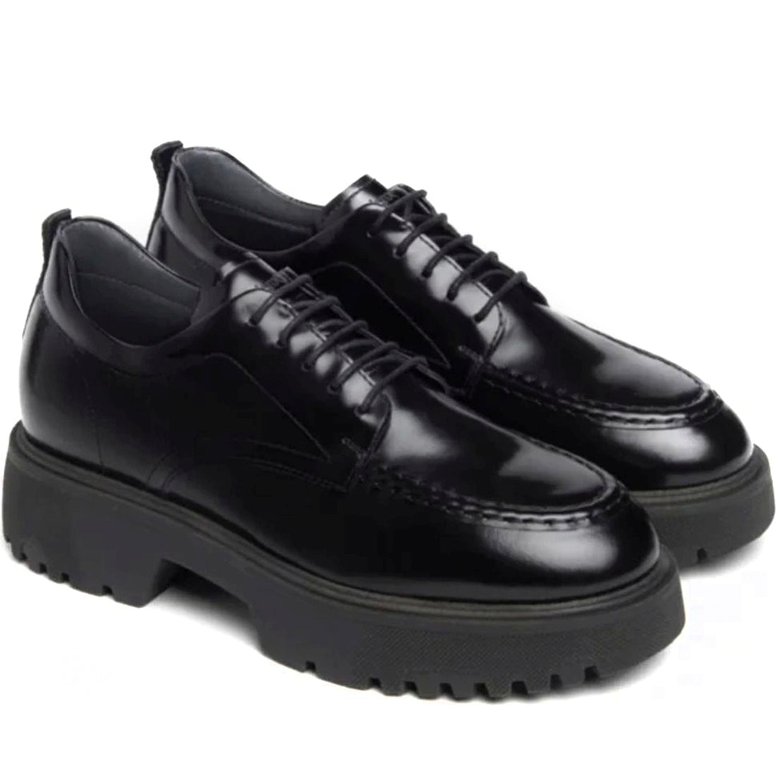 NeroGiardini womens black college loafers | Vilbury London