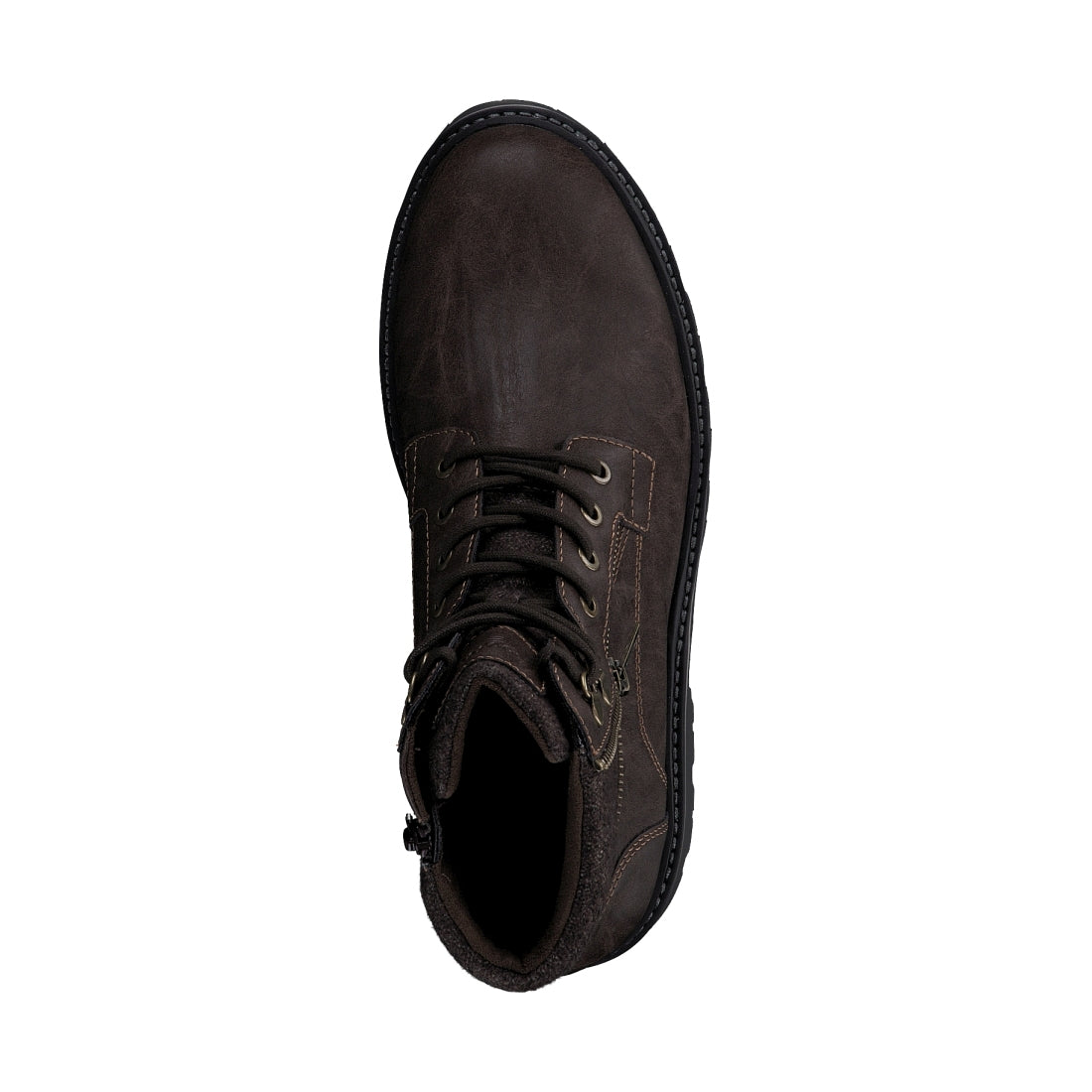 s.Oliver mens dark brown casual closed booties | Vilbury London