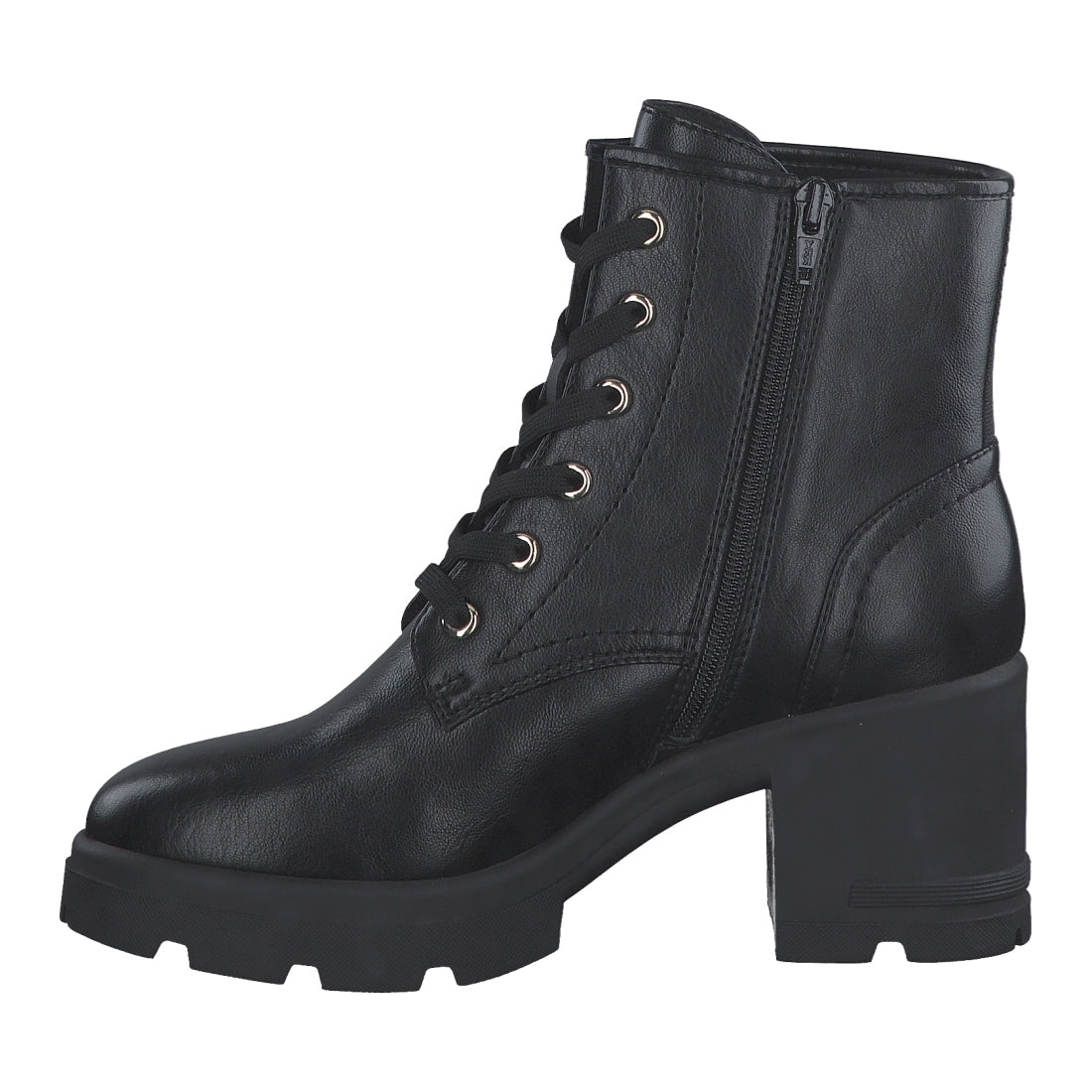 s.Oliver womens black casual closed booties | Vilbury London