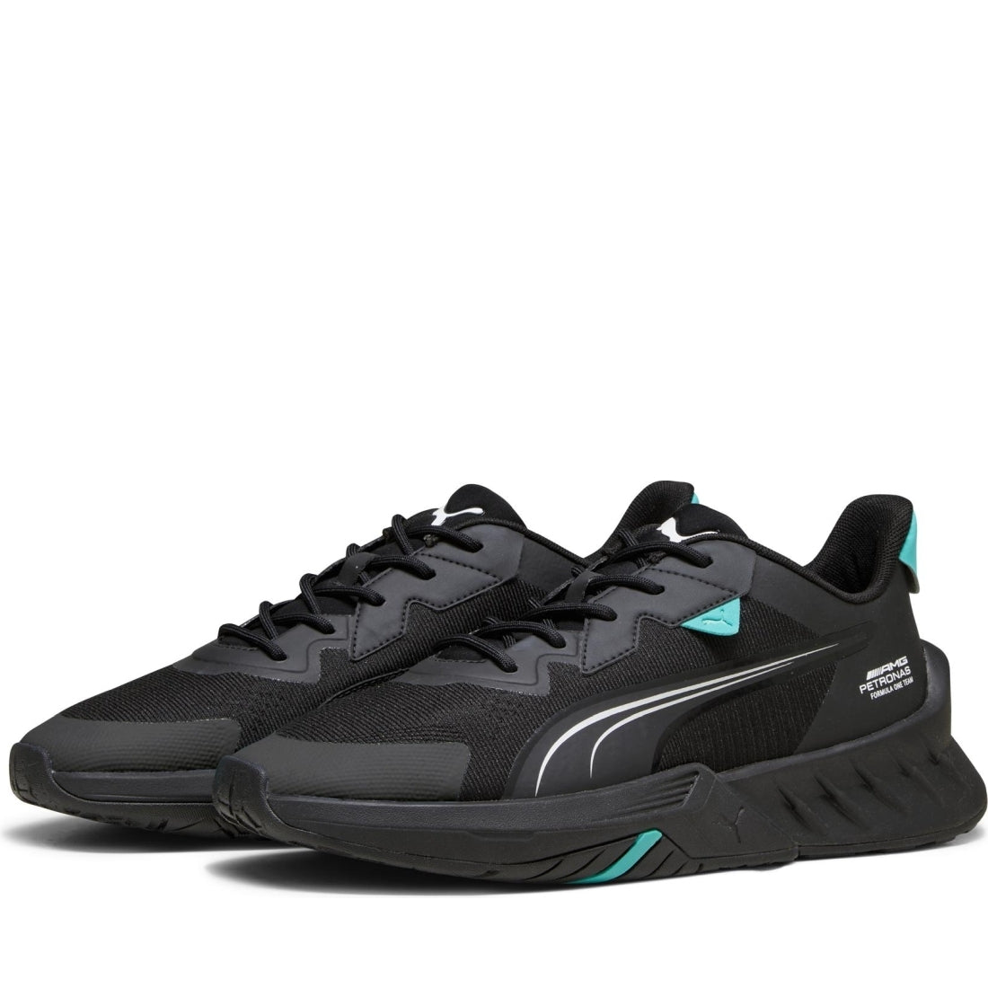 Puma mens black spectra green mapf1 maco sl 2.0 leisure trainers | Vilbury London