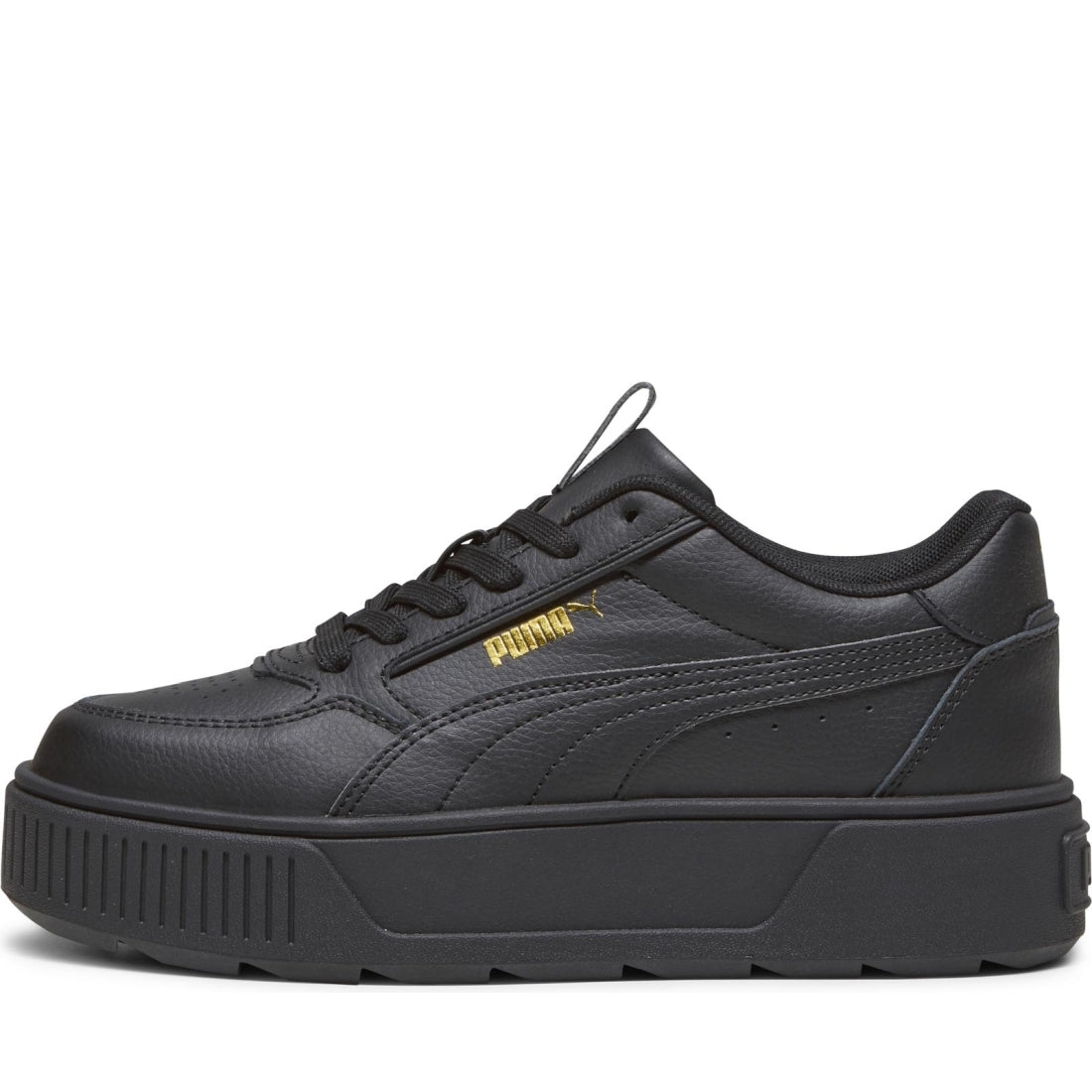 Puma womens black gold karmen rebelle leisure trainers | Vilbury London