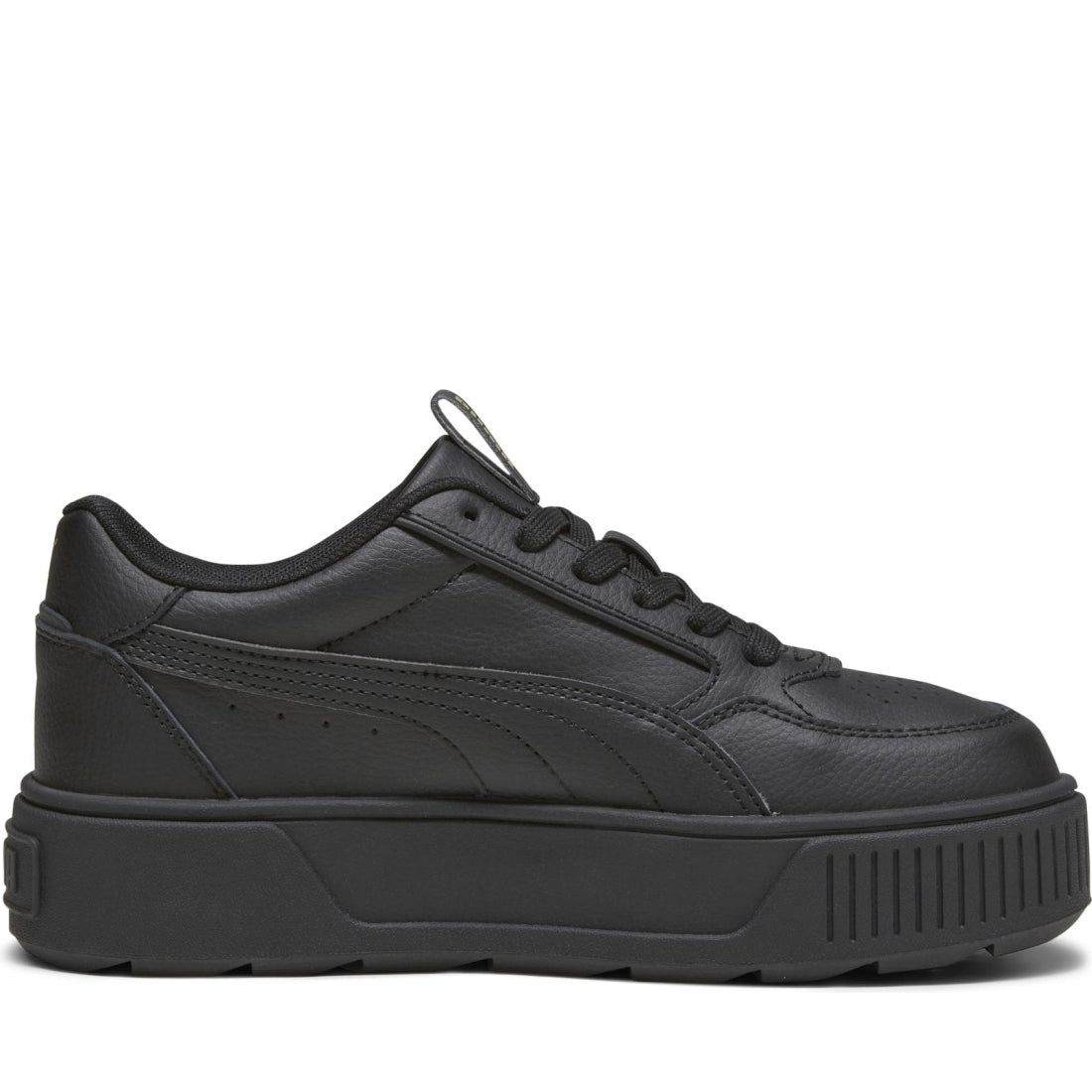 Puma womens black gold karmen rebelle leisure trainers | Vilbury London