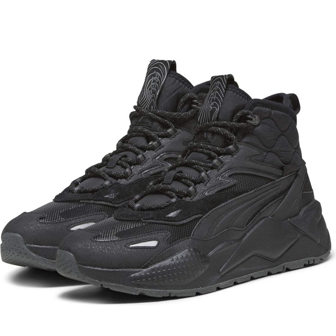 Puma mens black shadow gray rs-x hi booties | Vilbury London