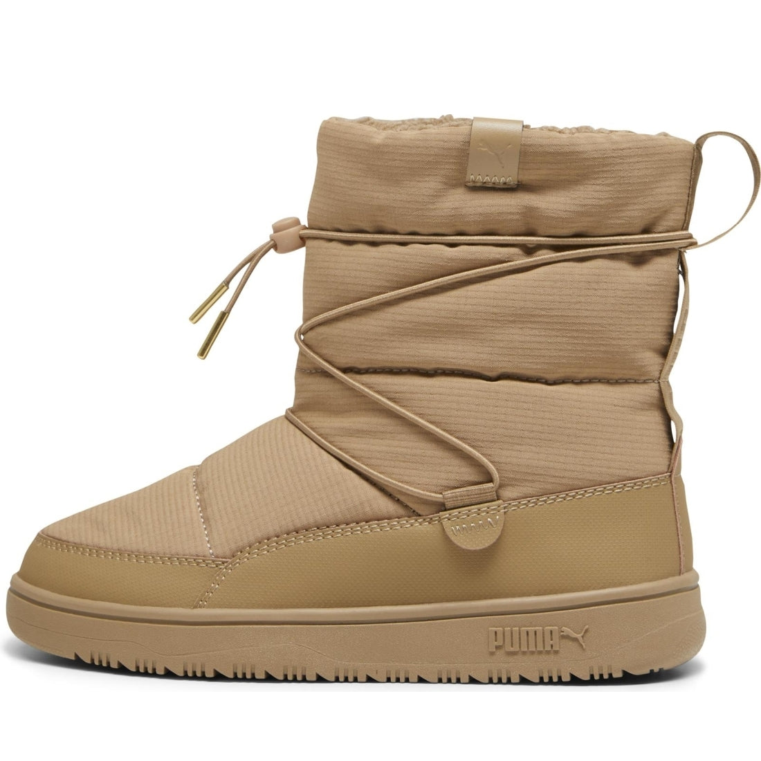 Puma womens toasted chocolate snowbae booties | Vilbury London