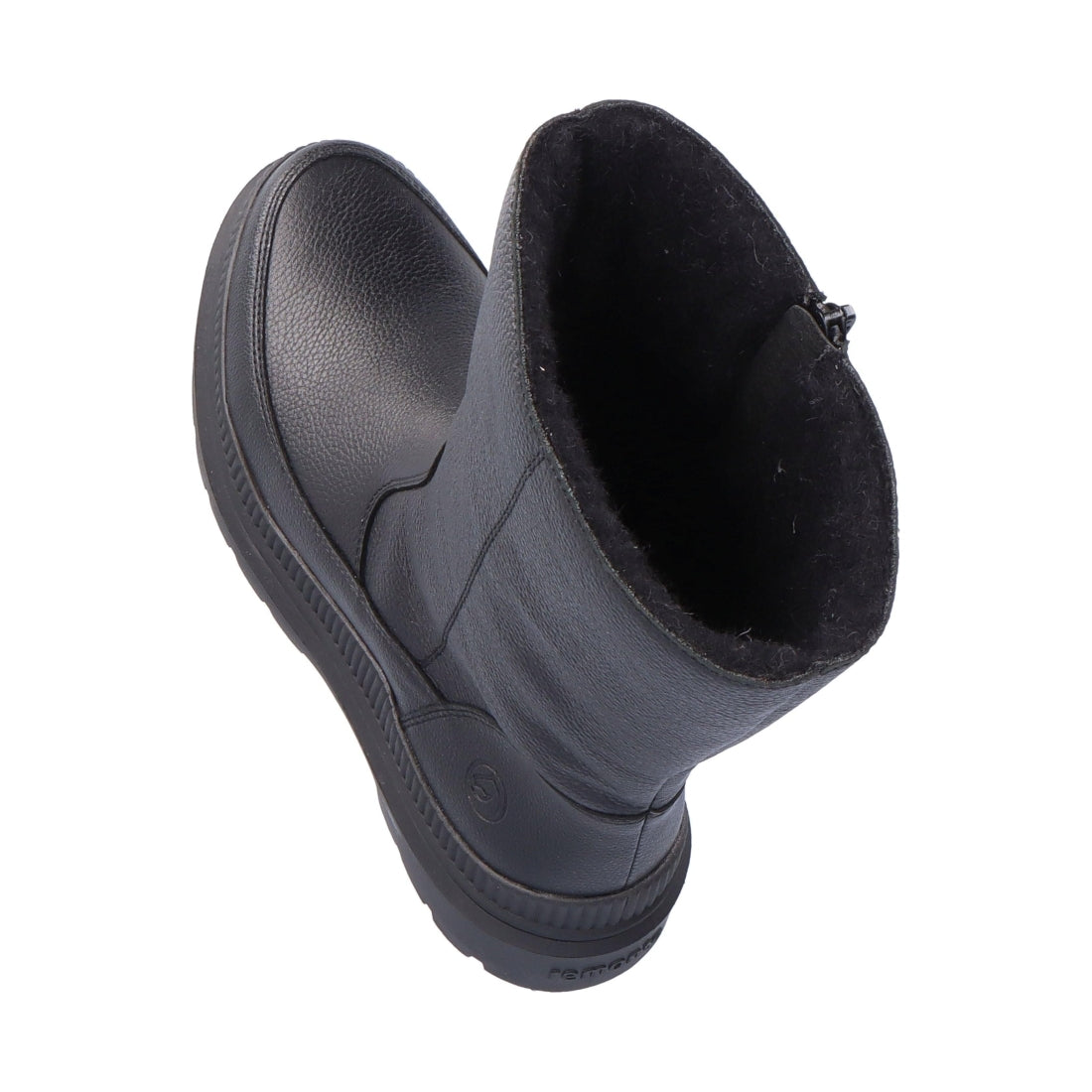 Remonte womens black casual closed booties | Vilbury London