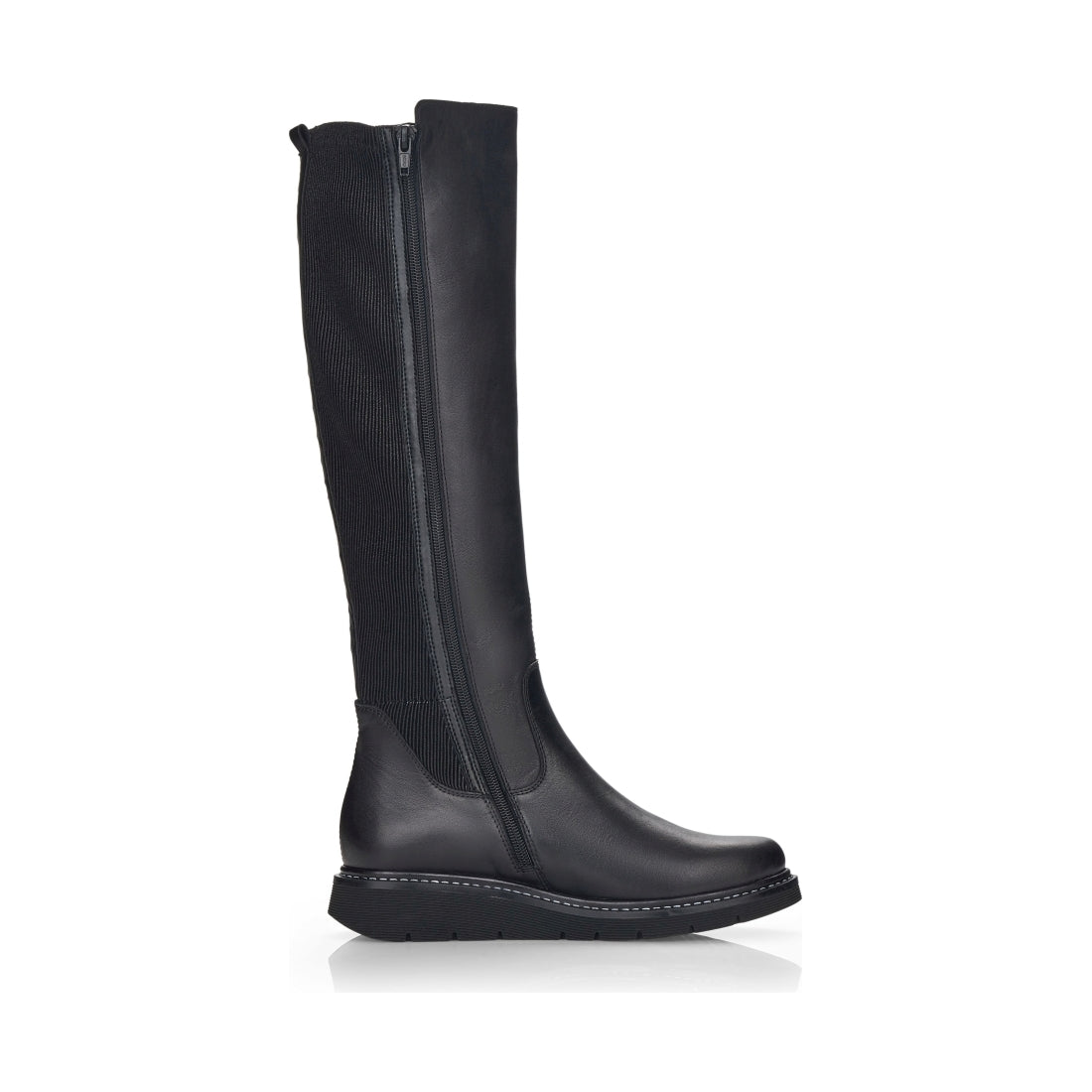 Remonte womens black casual closed boots | Vilbury London