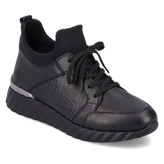 Remonte womens black casual closed sport shoe | Vilbury London