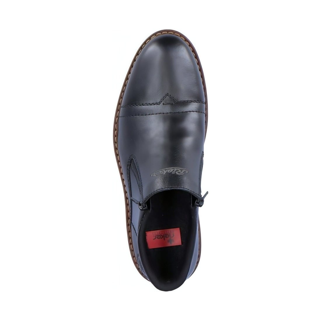 Rieker mens black casual closed booties | Vilbury London