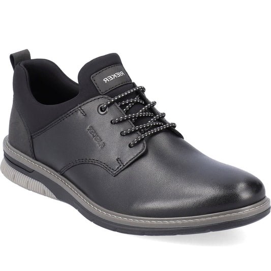 Rieker mens black casual closed sport shoe | Vilbury London