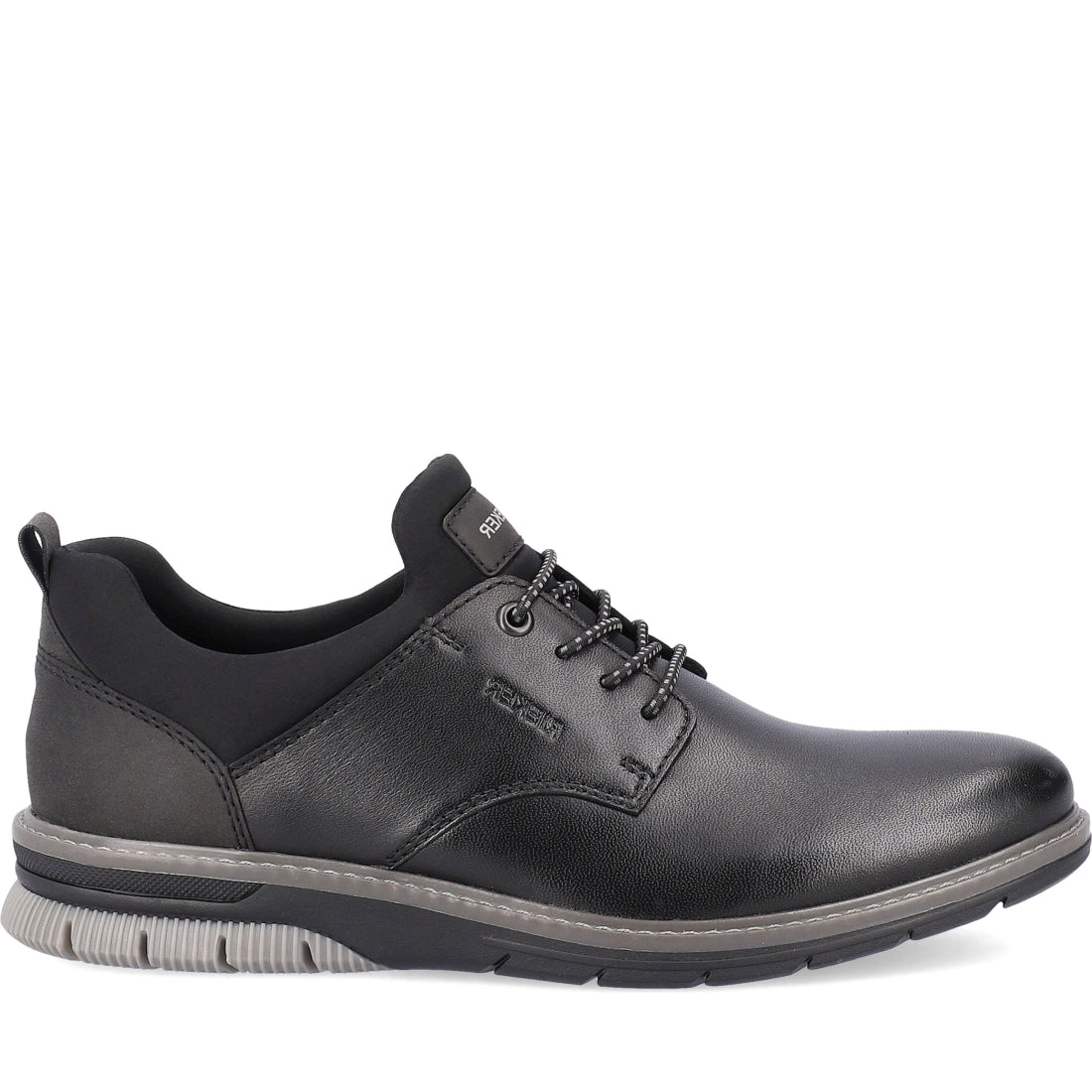 Rieker mens black casual closed sport shoe | Vilbury London