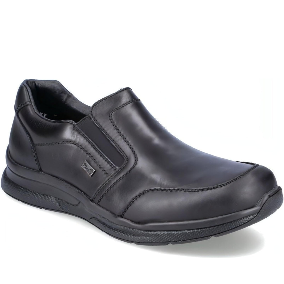 Rieker mens black casual closed formal | Vilbury London