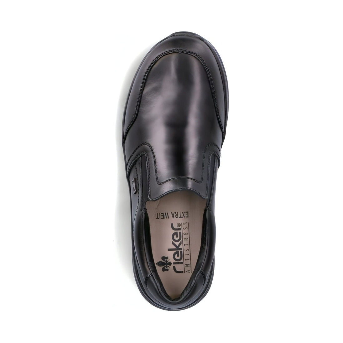 Rieker mens black casual closed formal | Vilbury London