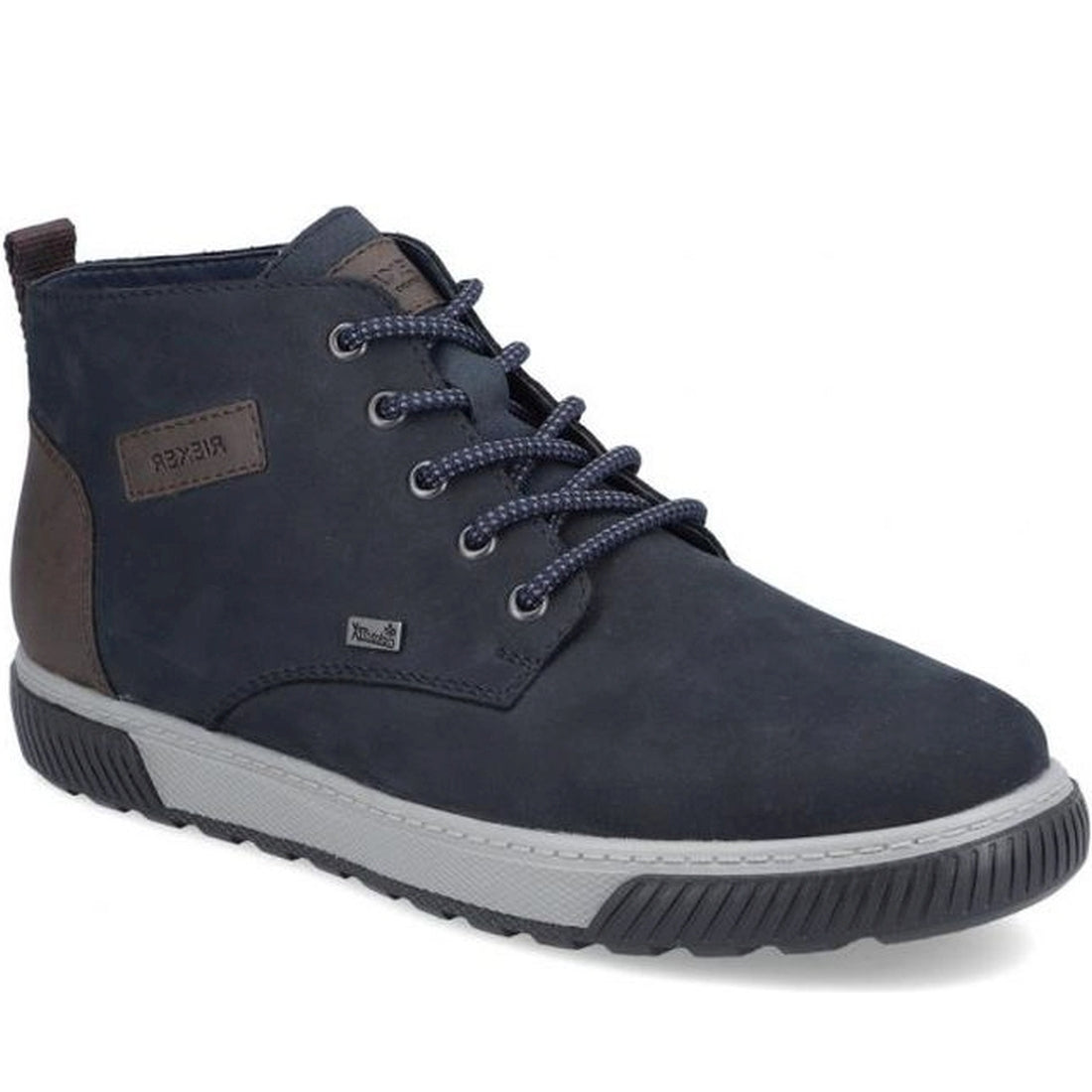 Rieker mens blue casual closed booties | Vilbury London