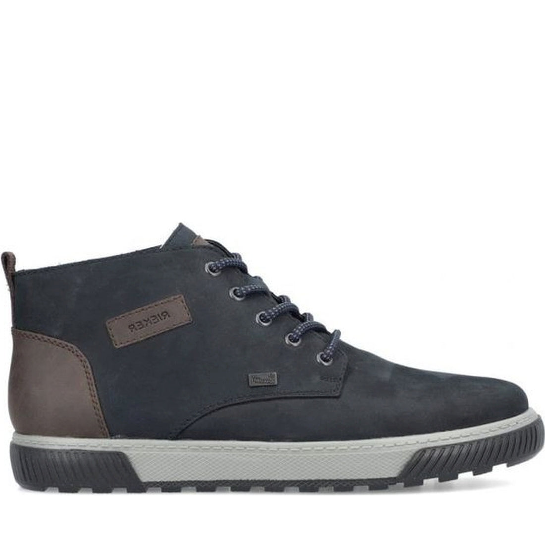 Rieker mens blue casual closed booties | Vilbury London