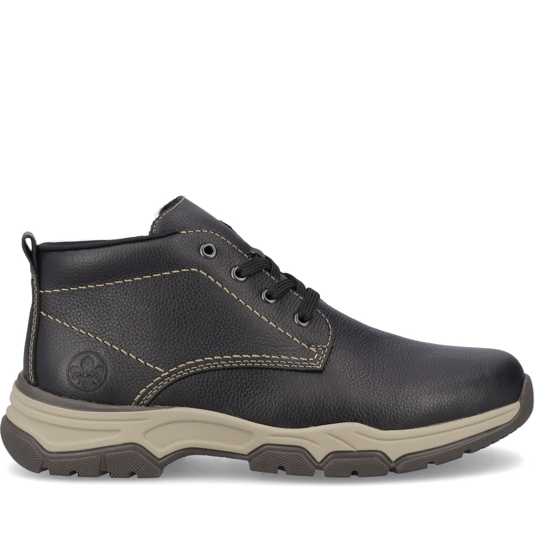 Rieker mens black casual closed booties | Vilbury London