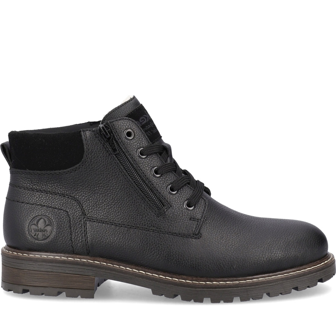 Rieker mens black casual closed booties | Vilbury London