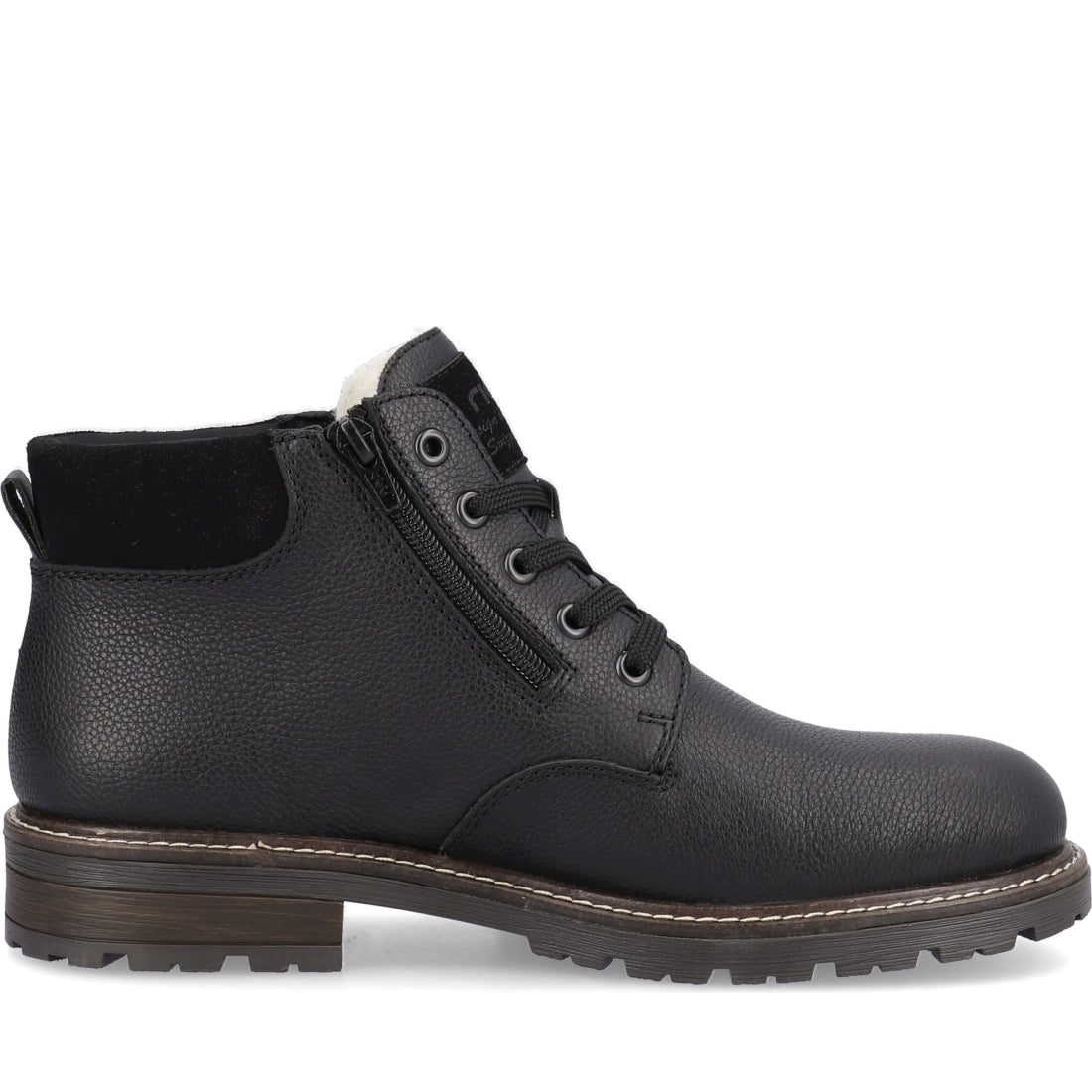 Rieker mens black casual closed booties | Vilbury London