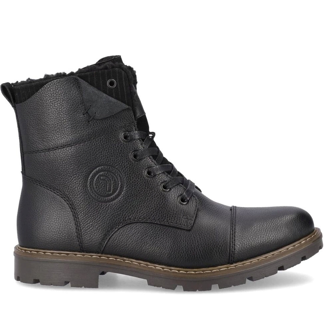 Rieker mens black casual closed booties | Vilbury London