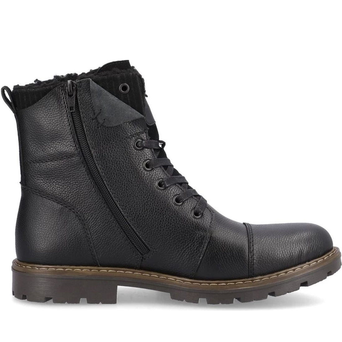 Rieker mens black casual closed booties | Vilbury London